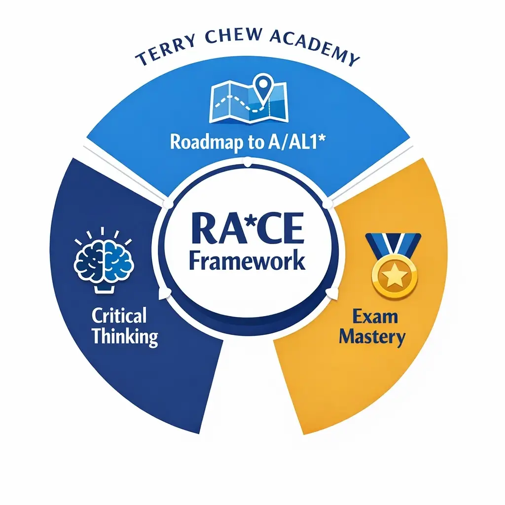 Terry Chew Academy's RACE Framework - Roadmap to A/Al1, Critical Thinking, Exam Mastery