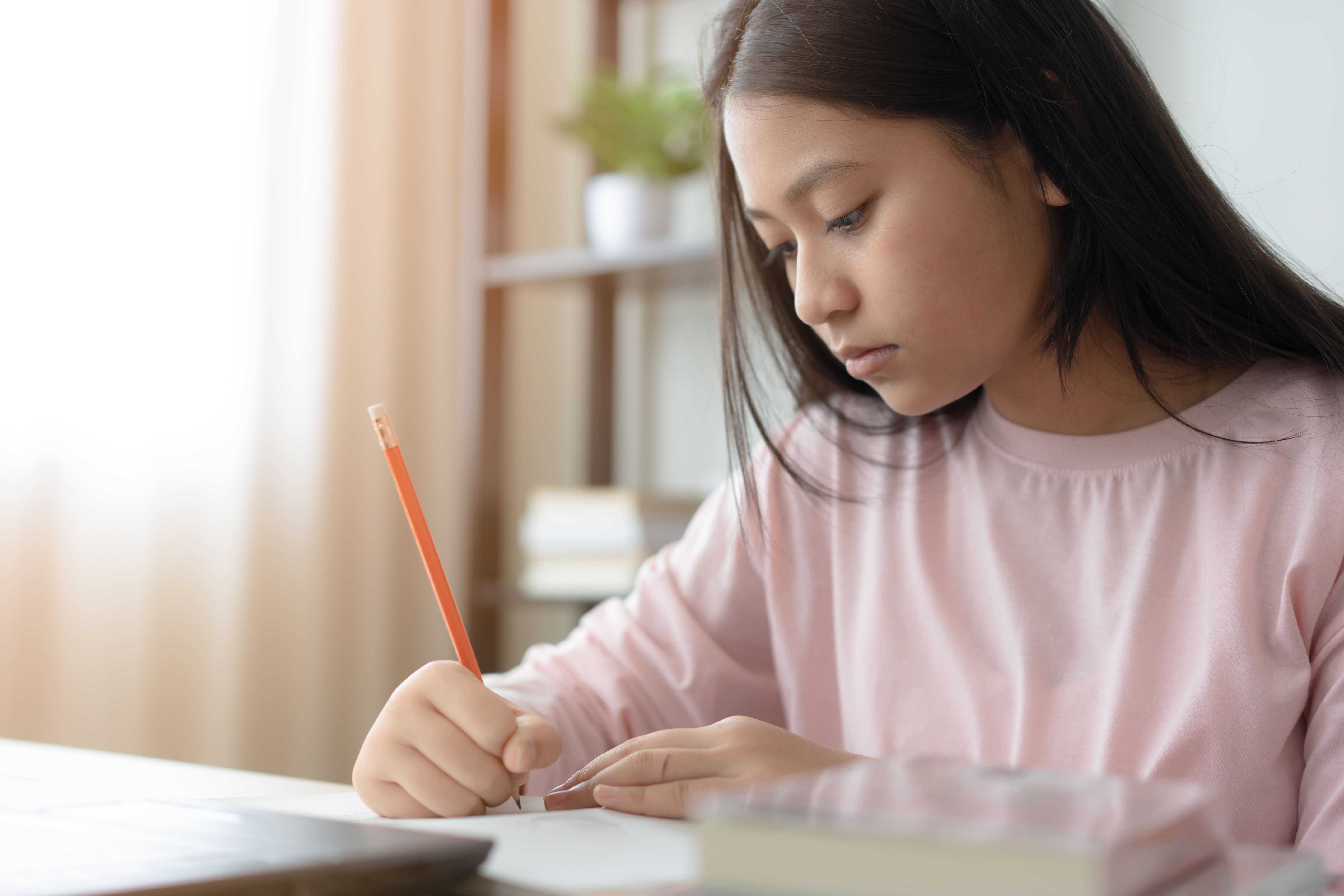 Primary school student completing written Maths practice to strengthen skills before year-end exams.